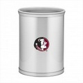 Collegiate Logo Brushed Chrome Mylar Oval Wastebasket - Florida State